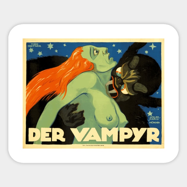 Der Vampyr - 1920 German Film Poster Art Sticker by Naves